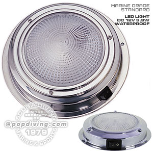 Speedboat cabin ceiling light stainless steel