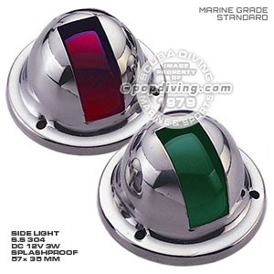 Speed boat side navigation light