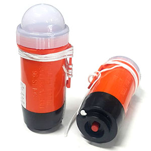 Life jacket light blinking alkaline battery operated.