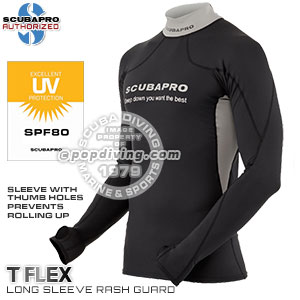 Scubapro T-flex Rash Guard 100% 80 spf UV protection